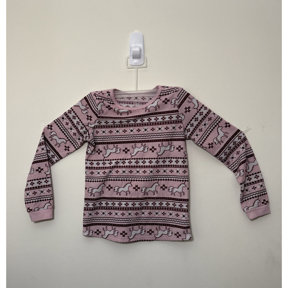 Wonder Nation Pajamas Girls Shirt Unicorn Pink Size Lg (10-12)